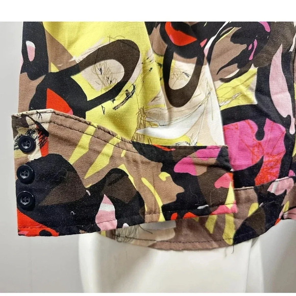 RQT Floral Print Lightweight Jacket 3/4 Sleeve Multicolor Sz XL - Picture 4 of 7